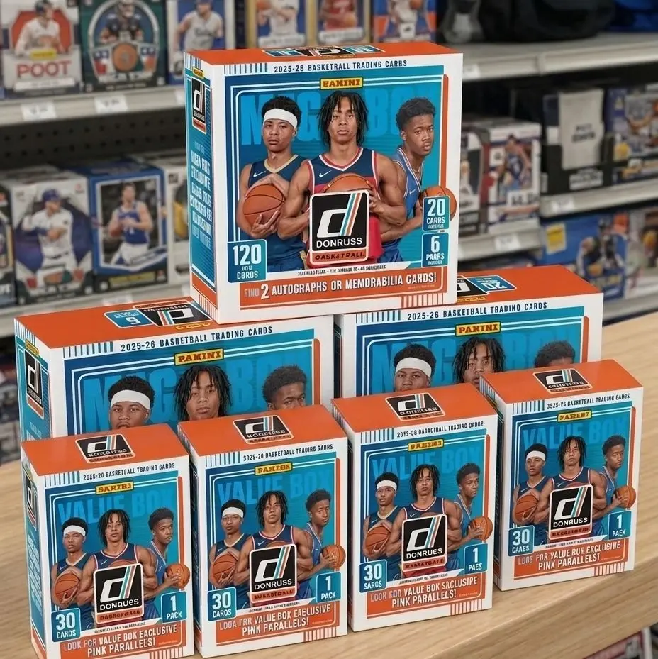 Break 001- Panini Donruss Basketball. 7 Box total break. 3 mega boxes and 4 Blaster boxes. total of 10 Auto or Memorabilia cards this break alone!!