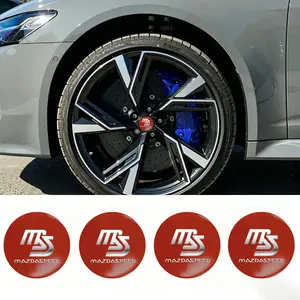 4pcs Car Wheel Center Caps Hub Cover Universal Rim Cap For MAZDA2 M3 CX-3 CX-30 CX-4 CX-5 X-9 CX-50 CX-90 MX-30 BT-50 MX-5 MIATA Car Accessories logo sticker, Vehicle Exterior Decoration