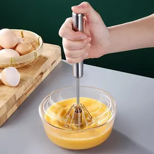 Handheld Egg Beater, Stainless Steel Egg Whisk, Egg Mixer, Kitchen Baking Utensils for Cream, Eggs, and More, Baking Supplies, Bakeware