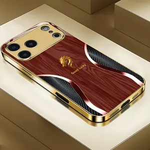 Creative classic gold dragon pattern electroplated gold new phone case suitable for iPhone 17 16 15 14 13 12 11 pro max, minimalist, fashionable, beautiful, cute, trendy, unisex, couple's stylish protective case