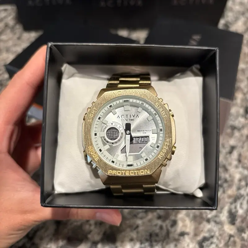 Activa X Invicta Digital Unisex Watch - 45.5mm, Gold  display picture 2