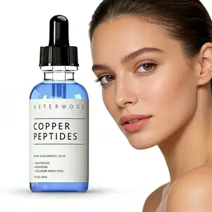 ASTERW WOOD GHK-Cu Peptides Serum, Copper Peptides Serum for Face 29ml - Tightening, Repairing, Collagen Boosting - with Hyaluronic Acid - Fragrance-Free