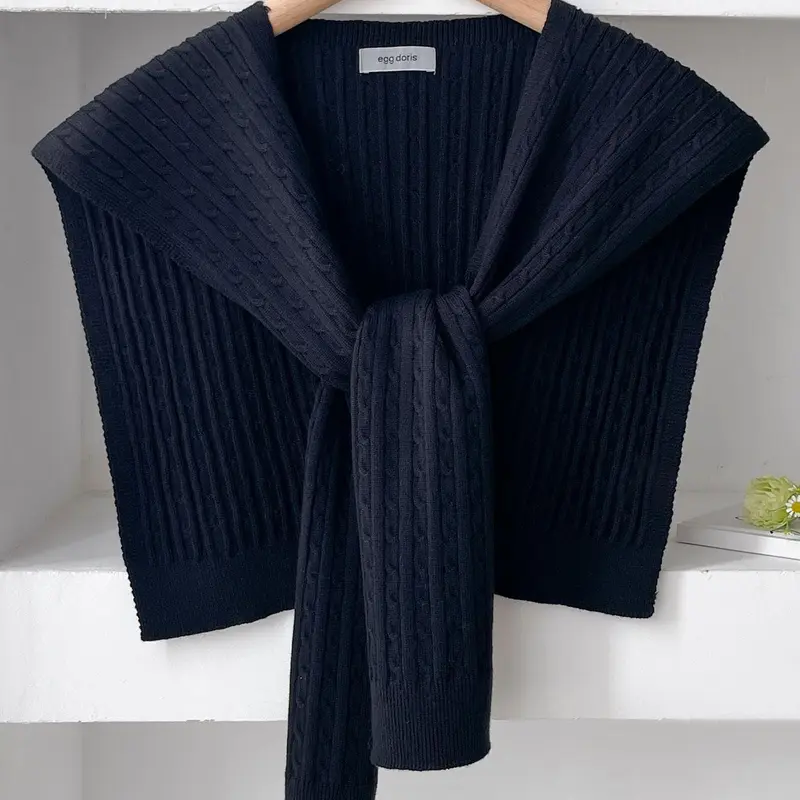 Women's Solid Color Open Front Cloak Sleeve Shawl, Trendy Solid Shawl, Fashion Shawl Wrap, Casual Versatile Knitted Scarf for All Seasons, Fashion Accessories for Daily Wear, Casual Fashionable Scarf