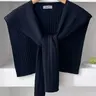 Women's Solid Color Open Front Cloak Sleeve Shawl, Trendy Solid Shawl, Fashion Shawl Wrap, Casual Versatile Knitted Scarf for All Seasons, Fashion Accessories for Daily Wear, Casual Fashionable Scarf