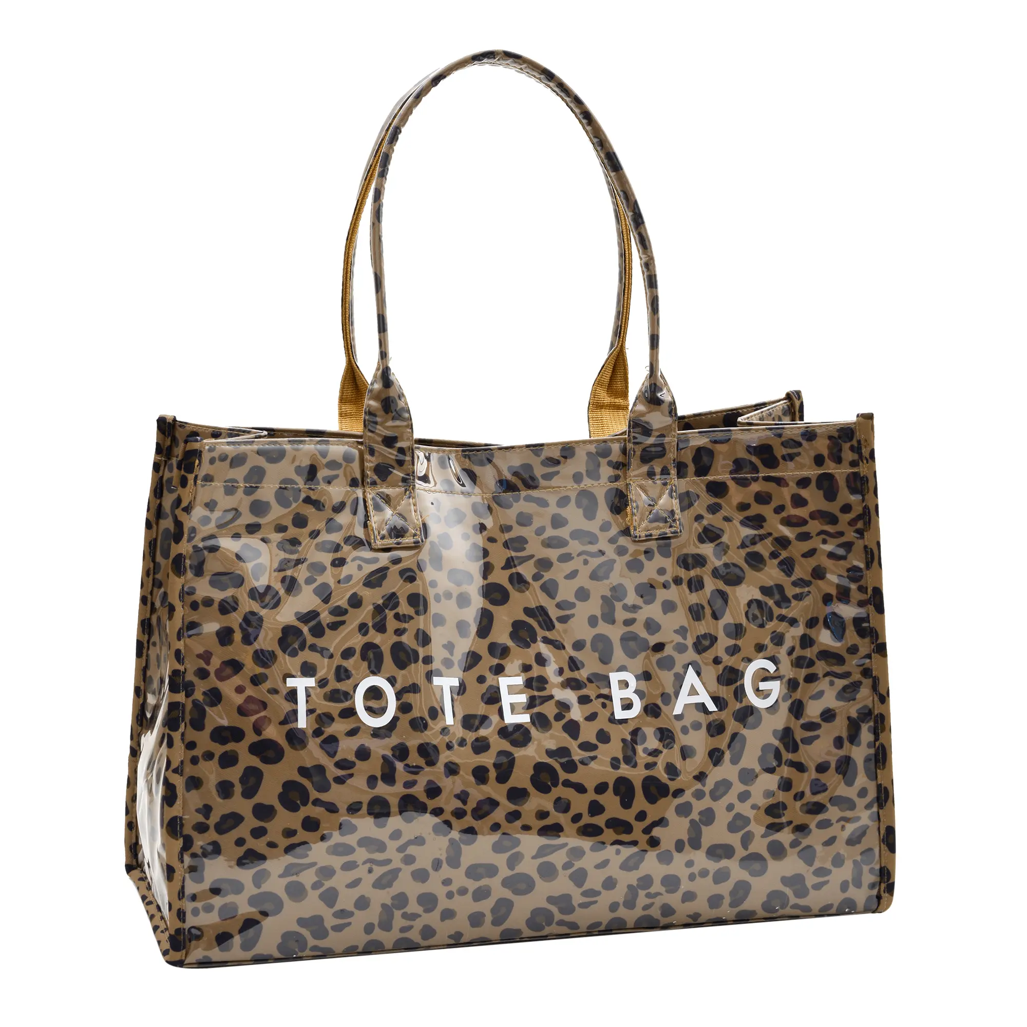 Women's Large Capacity Commuteready Tote Bag - Retro Minimalist Casual Wear Style, Leopard Accent Laces, Waterproof Magnetic Snap Versatile Work & Play Shoulder Handbag