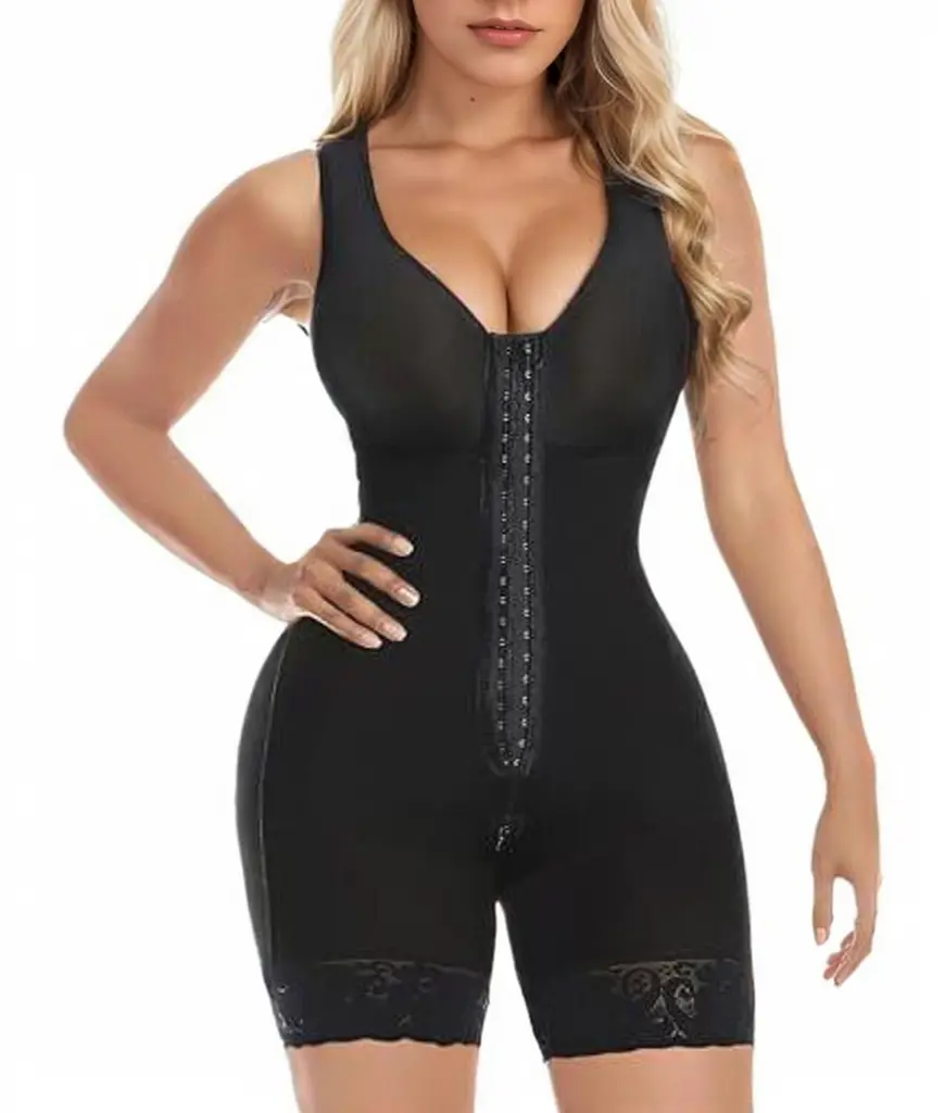 Serelith Fajas Women's Colombianas Shapewear for Women Tummy Control Post Surgery Full Body Shaper Butt Lifter with Zipper Crotch High-Waist Romper one piece Zippered Post-Surgery
