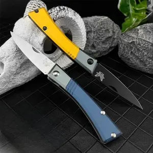 Two Different Color Folding Knives, D2 Steel Blades, Aluminum Handles, Portable and Lightweight Design, Outdoor Camping Fishing Hiking Tool, Survival Gear