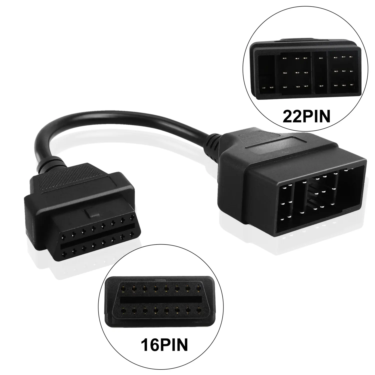 22 Pin OBD1 to 16 Pin OBD2 Convertor Adapter Cable - Diagnostic Scanner Tool OBDll Adapter Cable for Car,Car Automotive Repair Tools