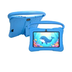 Bestselling product, suitable for children aged 3-12 years old, pre installed IWAWA learning software, parental control, smart tablet, is a Christmas gift that children are looking forward to, blue/pink, no adapter