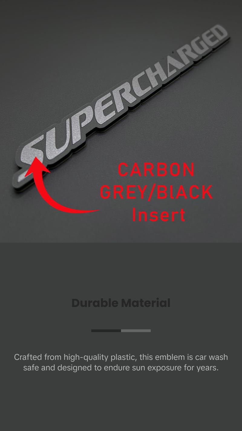 One SUPERCHARGED Emblem fits Dodge Durango Charger Challenger Trackhawk Badge One SUPERCHARGED Emblem fits Dodge Durango Charger Challenger Trackhawk Badge