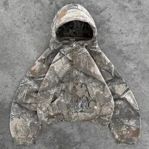 Y2K Streetwear Oversized Camo Hoodie