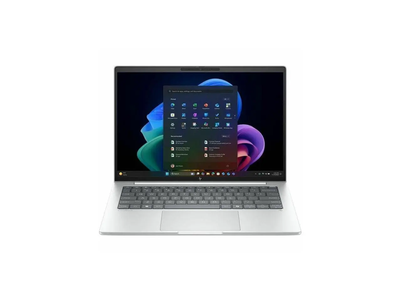 HP EliteBook 8 G1i 14" Touchscreen Notebook - WUXGA - Intel Core Ultra 5 236V - vPro Technology - 16 GB - 512 GB SSD - English Keyboard - Glacier Silver Aluminum - Intel Chip - 1920 x 1200 - Wind
