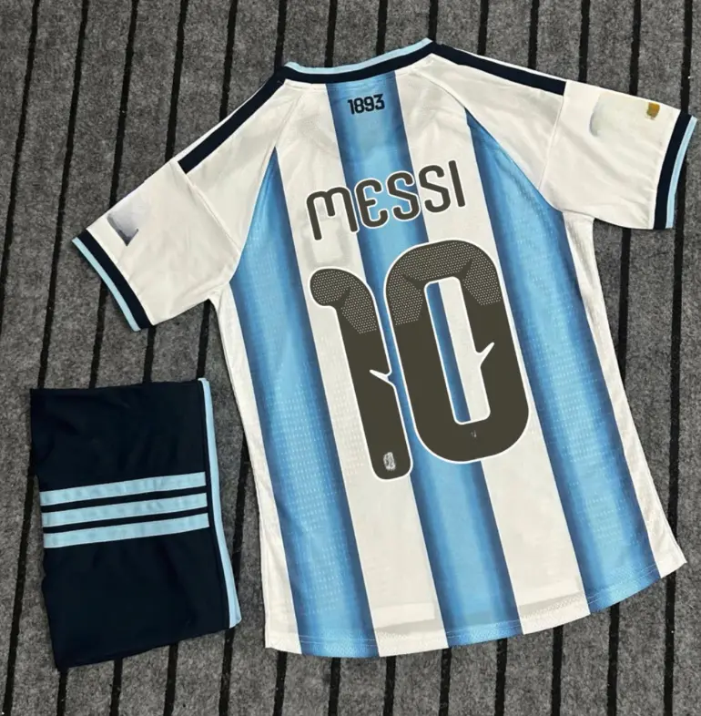 Classic Blue White Soccer Kit – Short Sleeve Football Jersey & Shorts, Quick-Dry Sportswear