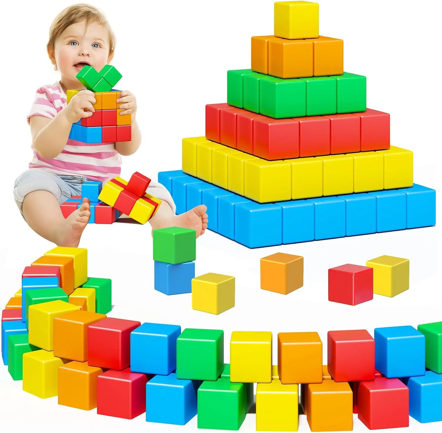 Magnetic Blocks, 35 Pieces of Magnetic Blocks 3 4 5 6 7 8 Year Old Boys and Girls Children's Magnetic Blocks Montessori Toys STEM Preschool Education