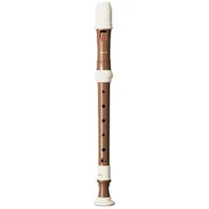 Aulos Haka Series Soprano Recorder, Light Brown - 3 Piece