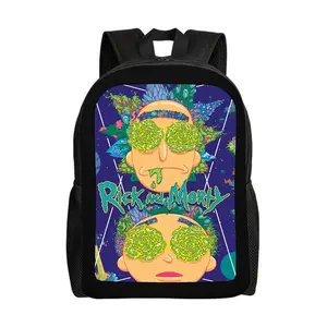 Rick-and-Morty-Backpacks for Girls, Cute School Backpack, Aesthetic Bookbag for Teens, Lightweight Classic Backpack for Travel, Work, Picnic A-2