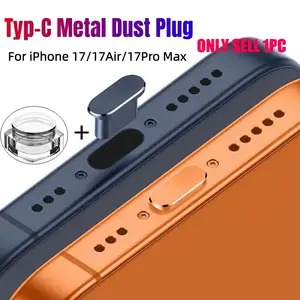 Metal Dust Plug for iPhone 17 Pro Max, 17 Air, 17 Pro, Typ-C Universal Charging Port Protector, Anti-Dust Cover for Apple Phones, Accessories