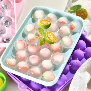 Silicone Ice Cube Tray Mold, Food Grade Soft Durable, High & Low Temperature Resistant, Easy Clean & Release, Suitable for Drinks & Parties