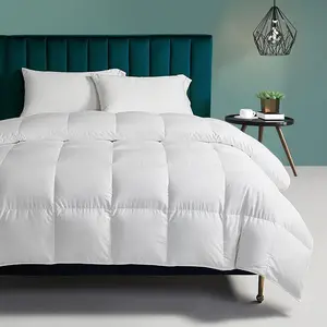 Feathers Down Comforter Full Size,  Season Duvet Insert with    Cover, Medium Warm Bed Comforter with Corner Tabs(82x86, White)