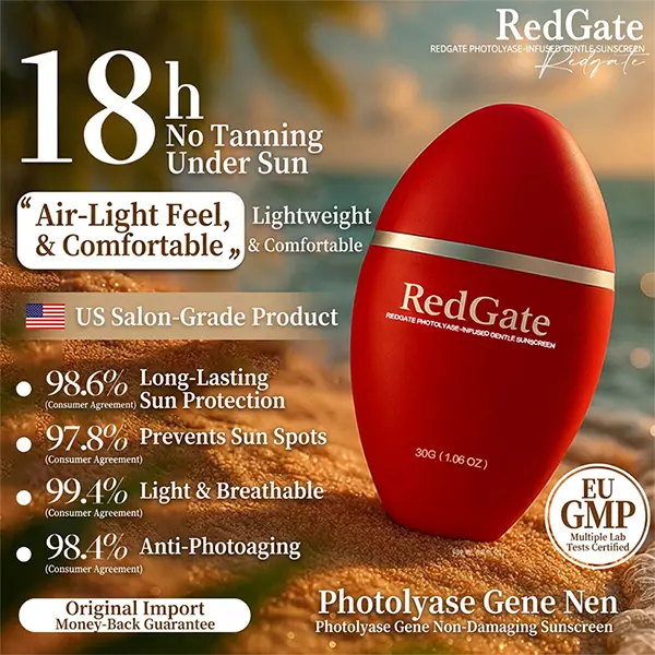 Redgate Photolyase Sunscreen Cream, 30g Facial & Body Sunscreen for Adults with UV Shielding, Sun Protection, Waterproof & Fresh Barrier, Unisex, Single Item