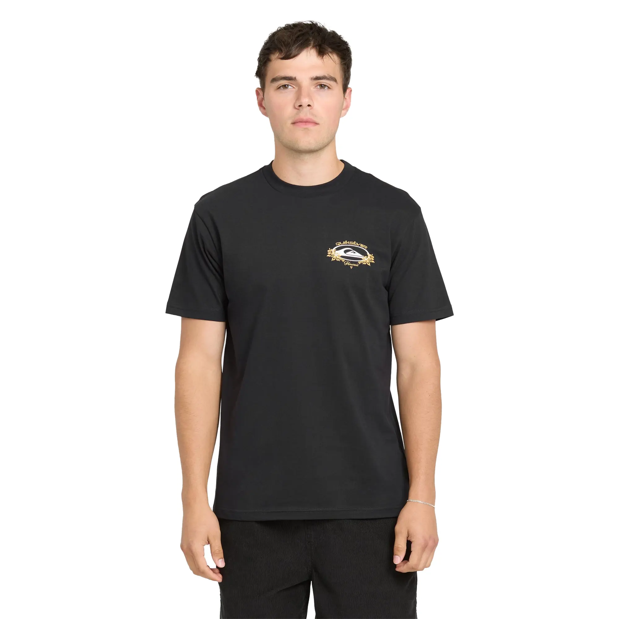 Quiksilver | Hawaii Floral Classic Short Sleeve Knit T-Shirt | Men's Graphic Print Soft Hand Feel | Everyday Wear