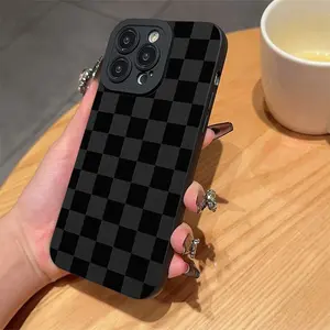 Fashionable Checkerboard Pattern Phone Case, Casing, Anti-drop Cellphone Protective Case, Protection, Total Protective Shockproof Mobile Phone Cover for iPhone 11 12 13 14 15 16 Pro Max/Pro/Plus