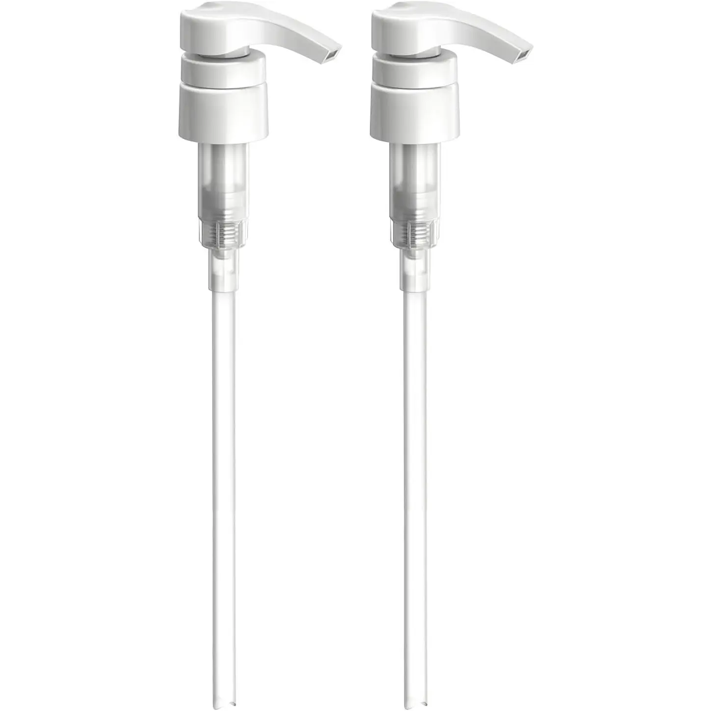White 2-Piece Replacement Dispenser Pumps for 1L/33.8oz Bottles, Compatible with Shampoo, Conditioner, Lotion, Soap