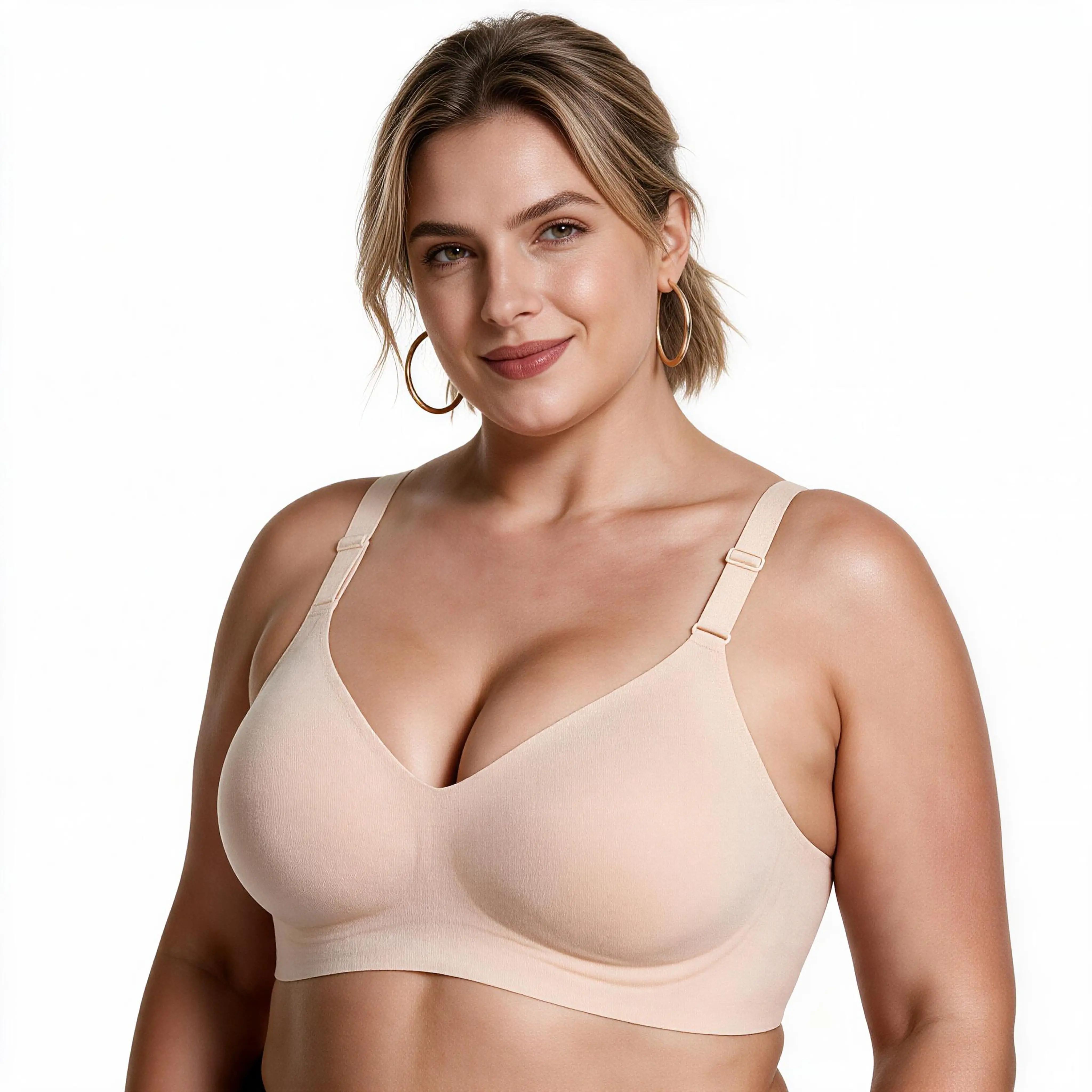 CORLIX  jelly bra underwear brassiere back smoothing bra back fat smoothing bra sports bra sleep lounge bra jelly strips natural lift bra seamless push up minimizer bra deep V seamless wireless bralette plus size minimizer push-up  crisscross back bra
