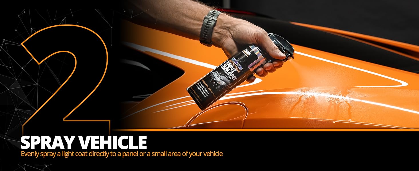 CERAKOTE® Platinum Rapid Ceramic Paint Sealant Spray - 14 oz. - 50 Wash Rating - Maximum Gloss & Shine – Extremely Hydrophobic – Unmatched Slickness - Ceramic Spray Coating