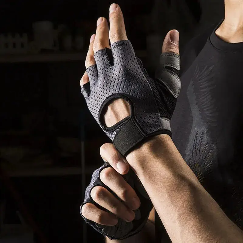 Summer Gym Sports Bicycle Gloves Half Finger Cycling Gloves for Men Women Shockproof Breathable Outdoor Riding Mtb Bike Gloves