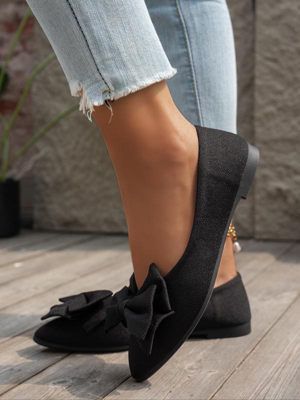 Women's Fashionable Bowknot Design Slip on Flats, Casual Comfortable Pointed Toe Flat Shoes for Daily Wear, All-match Commuter Shoes for Women & Girls, Running Women's Fashionable Bowknot Design Slip on Flats, Casual Comfortable Pointed Toe Flat Shoes for Daily Wear, All-match Commuter Shoes for Women & Girls, Running