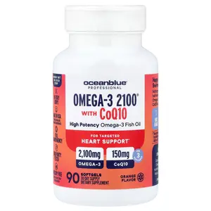 OceanBlue Professional, Omega-3 2100® with CoQ10, Orange, 90 Softgels
