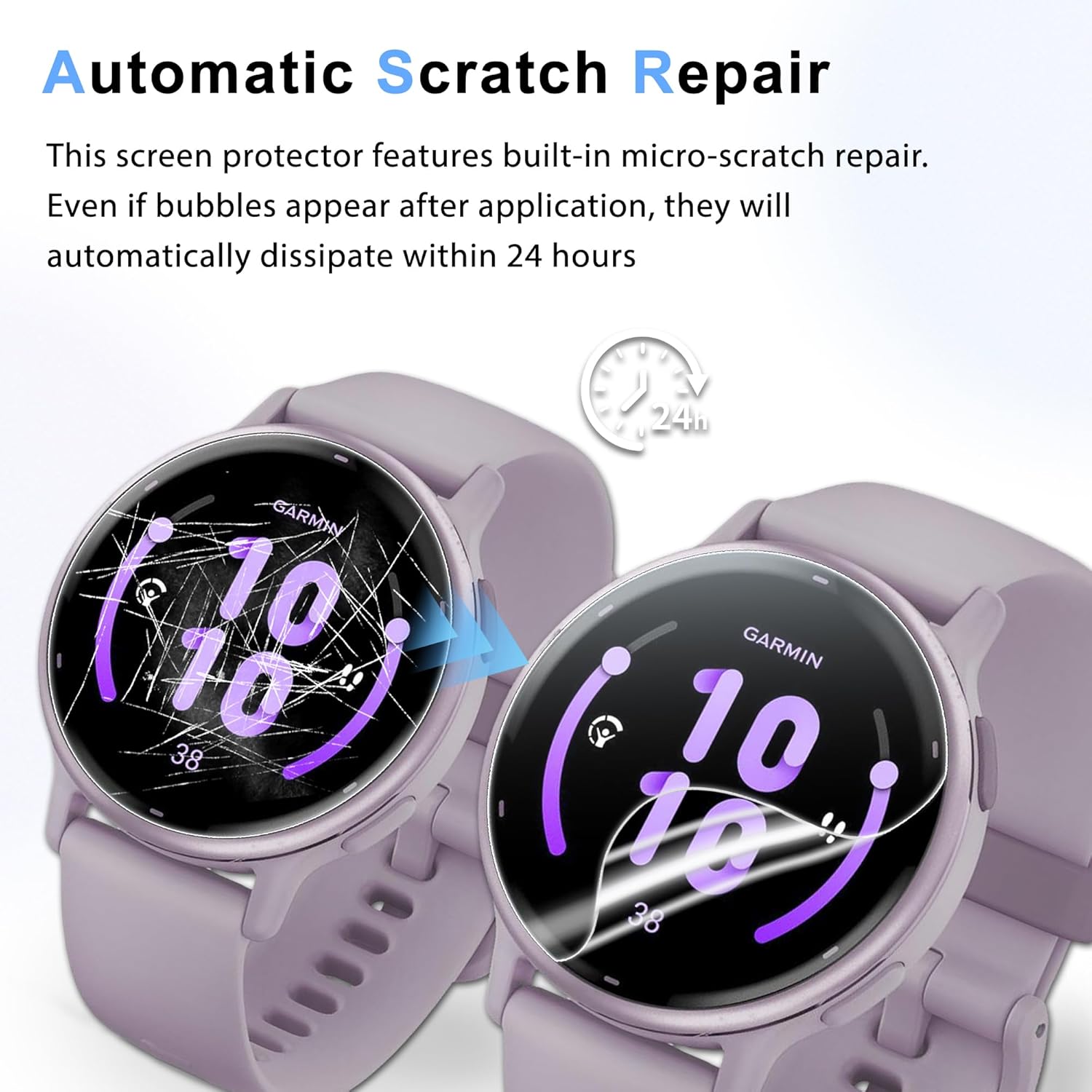 6 Pack Screen Protector for Garmin Vivoactive 6/5, Venu 4 41mm & 45mm, High Clarity Soft Film, Touch Sensitive, Anti Scratch, Bubble Free, Flexible Screen Protector,Durable & Easy to Clean