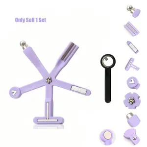 1 Set 9-in-1 Cat Eye Nail Magnet Tool, Multifunctional Nail Magnet for Cat Eye Gel Polish, French Tip Heart Clover Flower Crystal Effect Nail Art Design Tool with Sphere Tip, DIY Nail Accessories for Home Salon Use