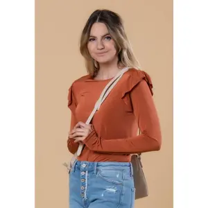 Brigitte Brianna Ice Ruffle Top