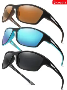 Fashion Polarized Sunglasses for Sports（3 pairs set）, Classic Cycling Glasses, Running Glasses, Driving Glasses, Fishing Glasses, Outdoor Activities， Back to School Eyewear.
