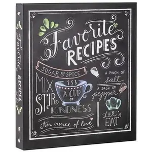 Deluxe Recipe Binder - Favorite Recipes (Chalkboard) - Write in Your Own Recipes by New Seasons