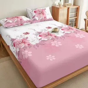 Romantic Three-Piece Bedding Set, Classic and Durable, Youthful and Romantic, Simple and Elegant, High Elasticity, No Ironing Needed, Bed Sheets Set, Decorative Bedding Set