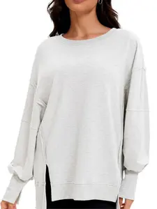 Womens Oversized Crewneck Long Sleeve Shirts Pullover Sweatshirts
