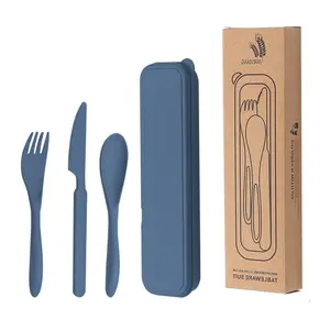 Camping Utensil Set, Including Knife & Fork & Spoon, Reusable Utensils Set with Case, Portable Travel Utensils Set for Outdoor Picnic Camping, Outdoor Camping Supplies
