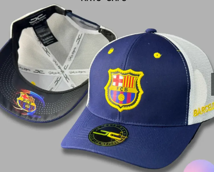 Soccer Club Football Logo Mesh Trucker Hat, Breathable Adjustable Baseball Cap for Fans (Barcelona, Real Madrid, MU, Arsenal, Chelsea, Man City)
