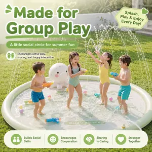 Sprinkler Play Mat – Educational Water Toy, Outdoor Lawn & Beach Game Sprinkler Pad, and Pet Absorbent Mat