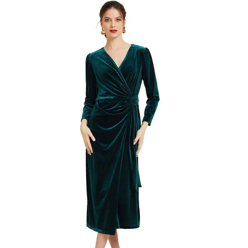 dillards green velvet dress - TikTok Shop