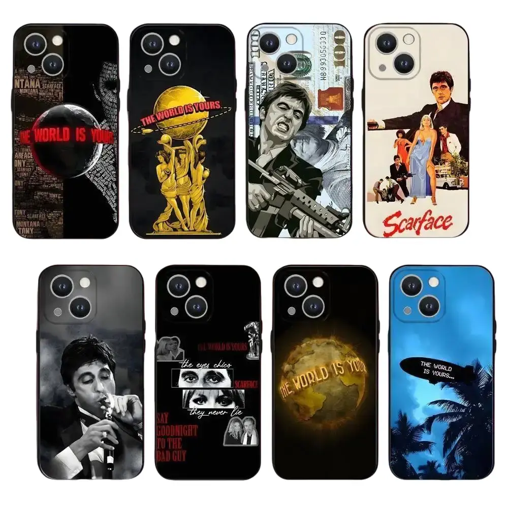 S-Scarfaces Tony M-Montana Phone Case For iPhone 17 Promax 16 15 14 13 12 11 Pro Plus Air & Samsung Galaxy S26 S25 S24 S23 S22 EDGE Ultra Plus FE Shockproof Protective Soft silicone Cover Gift For Birthday Thanksgiving Christmas, Accessories, Durable