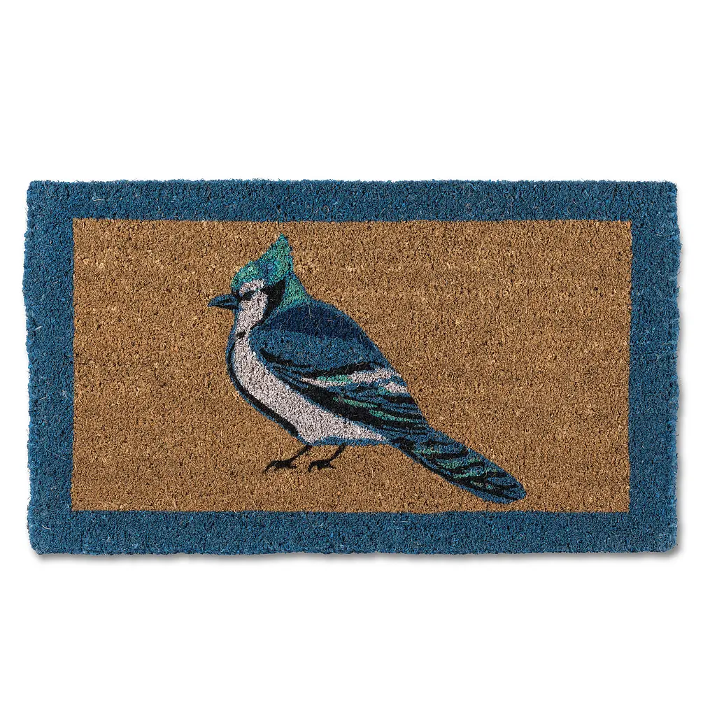 Abbott Collections AB-35-FWD-BI-840 18 x 30 in. Jay Doormat, Natural & Blue