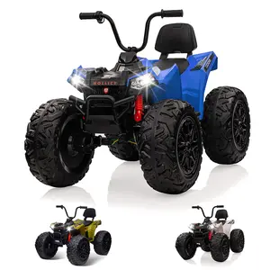 24V Kids ATV  TWO Seater Ride On Car 4WD Toddler Car 2026NEW 4x200W Powerful Engine, Dual 7AH Batteries, Accelerator Handle, EVA Tires, Full Metal Suspension, LED Lights & Music