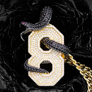Black Mamba Number 8 Necklace