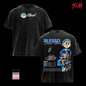 Blessd “Mosaico en Negro” Graphic T-Shirt Washed, Latin Trap Streetwear Tee, Blessd Fans Outfit, Dark Aesthetic Vintage Unisex Shirt
