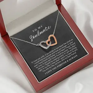To My Soulmate Necklace Gift, Wife Girlfriend Soulmate Gift For Her, Anniversary Gift, Jewelry Gift