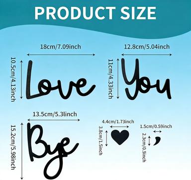 Wooden "Love You Bye" Sign Home Decor – Boho Farmhouse Wall Art for Stylish Living Rooms, Hallways and Entryways, Decorative Door Sign Gift for Family and Loved Ones